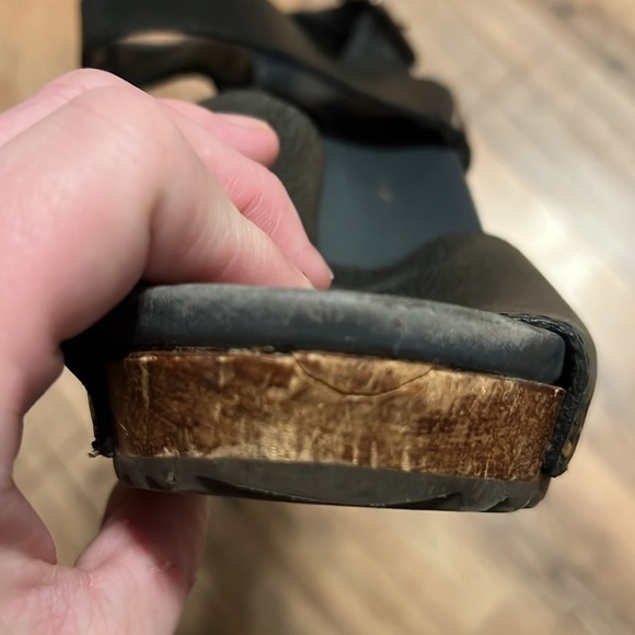 Black Wedge Sandals - Picture 10 of 11